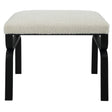 Diverge White Shearling Small Bench by Uttermost - View 1