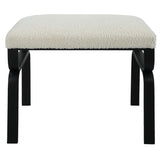 Diverge White Shearling Small Bench by Uttermost - View 1