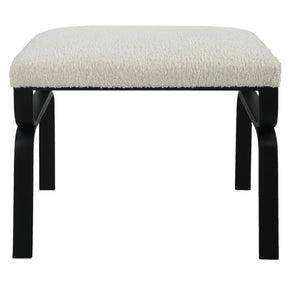 Diverge White Shearling Small Bench by Uttermost - View 1