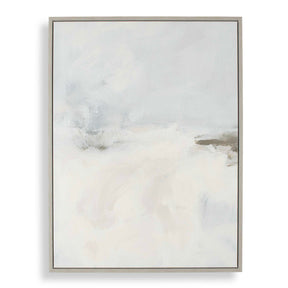 Simple Serenity Framed Abstract Art - White / Light Blue by Uttermost - View 1