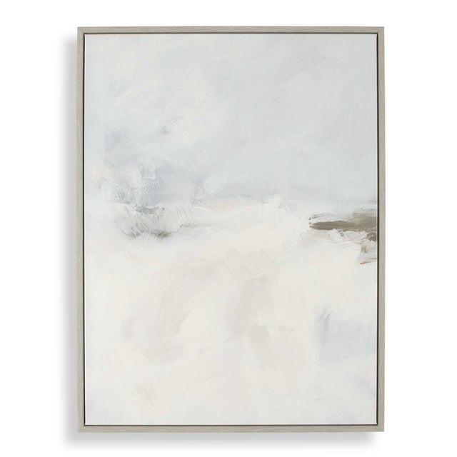 Simple Serenity Framed Abstract Art - White / Light Blue by Uttermost - View 1