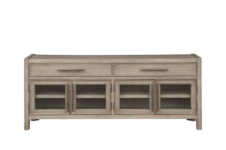 65 inch TV Stand Console, No Assembly Required, White Oak Finish - sold by Home Elegance USA