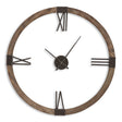 Marcelo Modern Wall Clock - Light Brown / Dark Gray by Uttermost - View 1