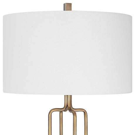 Link Brushed Gold Floor Lamp by Uttermost - View 6