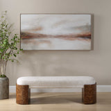 Haze In The Horizon Landscape Painting Brown / Orange / White - Light Brown / White by Uttermost - View 2