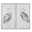 Summer Birds Framed Art (Set of 2) - Silver / Blue by Uttermost - View 1