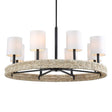 Faiyam 8 Light Rattan Chandelier - Black by Uttermost - View 1