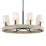 Faiyam 8 Light Rattan Chandelier - Black by Uttermost - View 1