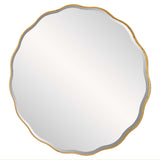 Aneta Large Round Mirror - Gold by Uttermost - View 4