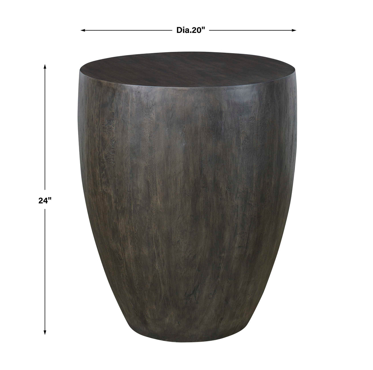 Lark Minimalist Wooden End Table - Dark Gray by Uttermost - View 4