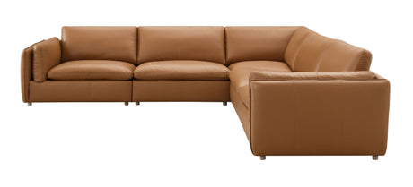 Brighton Top Grain Leather 5 Pieces Modular Sectional - sold by Home Elegance USA