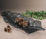 Smoked Leaf Glass Tray - Dark Gray by Uttermost - View 3