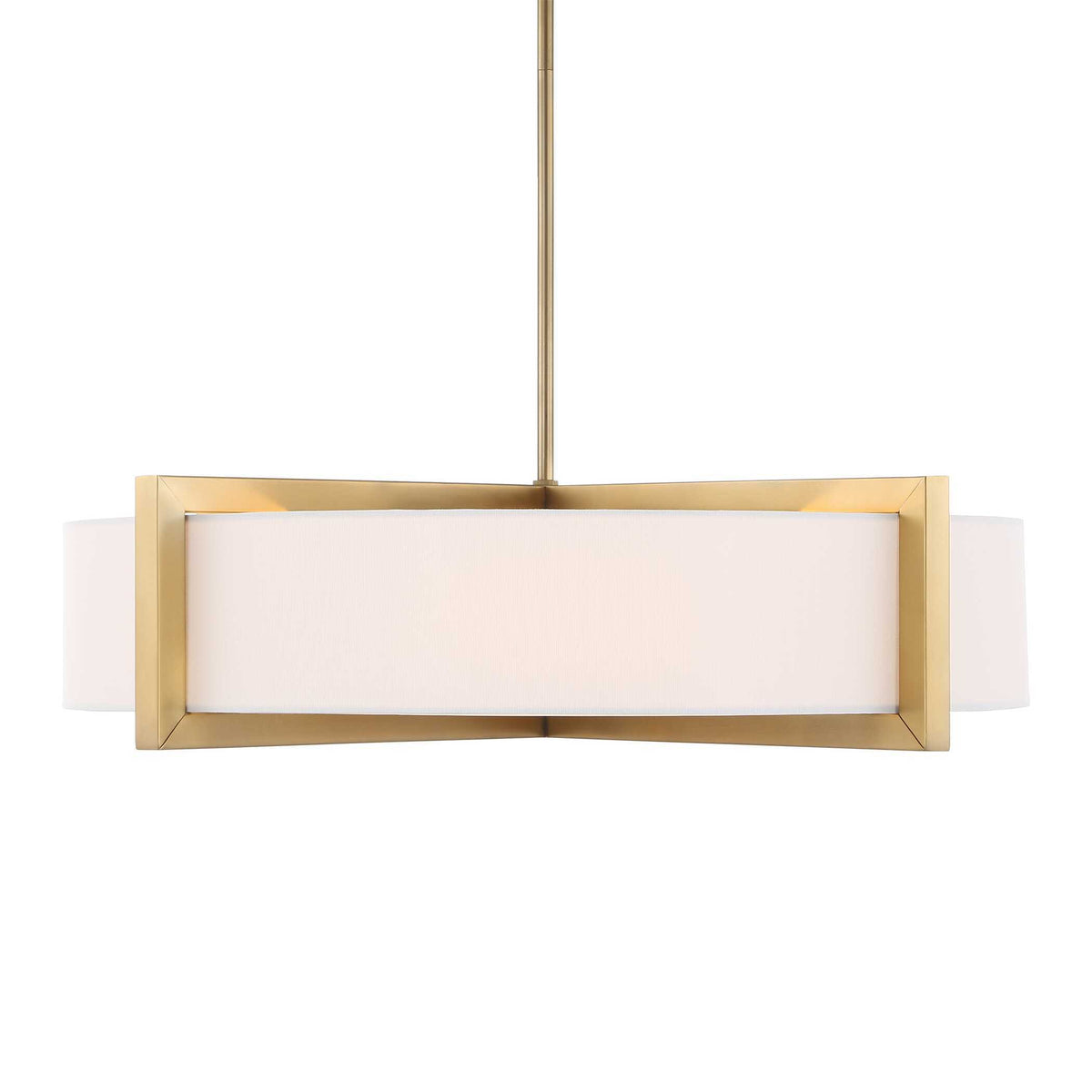 Cresson 4 Light Drum Pendant White / Gold - Gold / White by Uttermost - View 6
