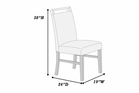Modern Style Dining Table And 6x Side Chairs White Faux Marble Top Table Handle back Chair Wooden 7pc Dining Set - sold by Home Elegance USA