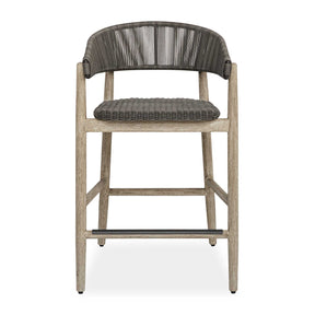 Dermott Outdoor Counter Stool - Light Brown / Dark Gray by Uttermost - View 1
