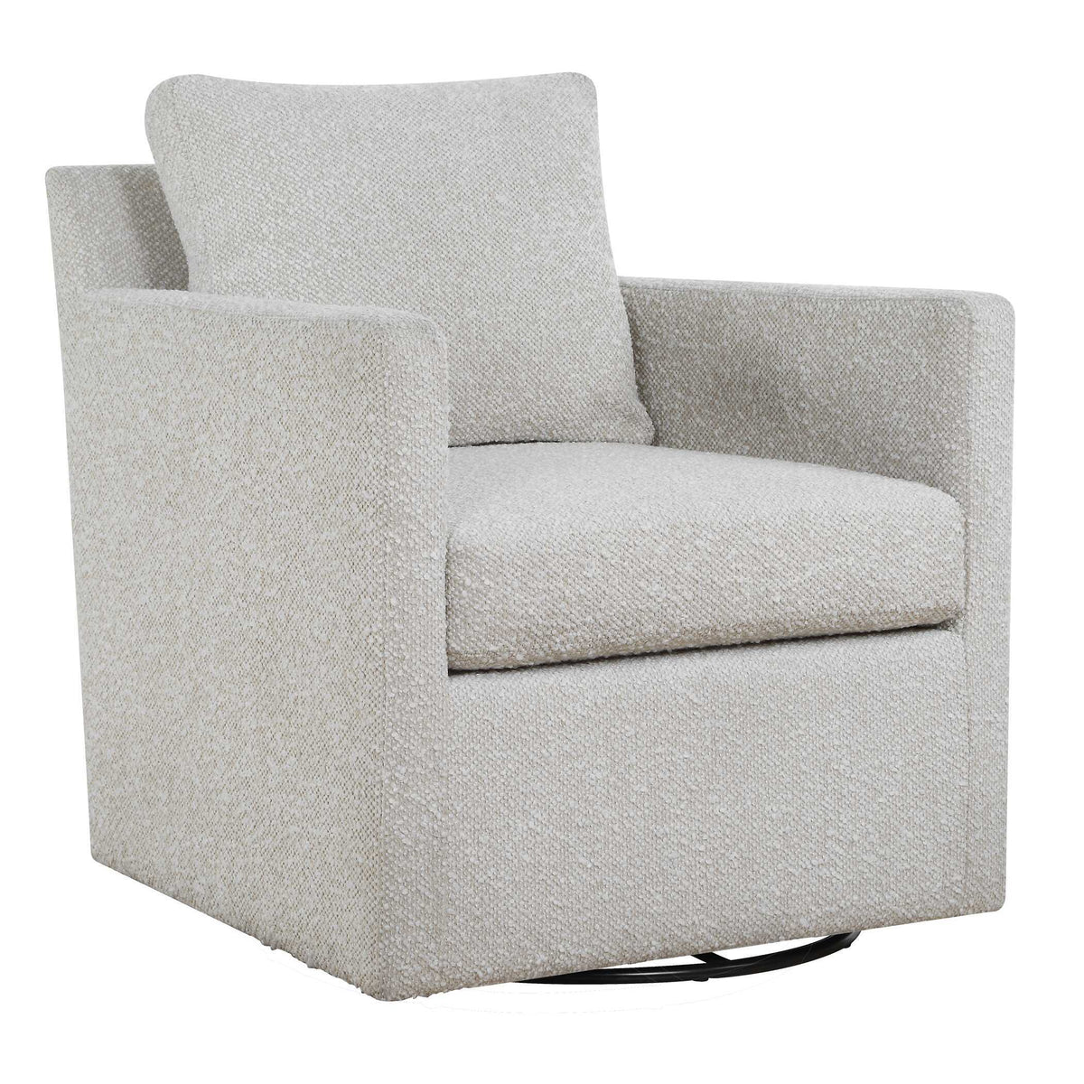 Tisdell Swivel/Glider Chair Cream - White by Uttermost - View 4