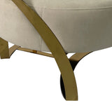 Light Beige and Gold Sofa Chair - Home Elegance USA