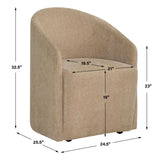 Harbor Dining Chair Flax - Light Brown by Uttermost - View 10