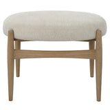 Acrobat Off-White Small Bench - Light Brown / White by Uttermost - View 1