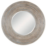 Vortex White Washed Round Mirror - Silver by Uttermost - View 1