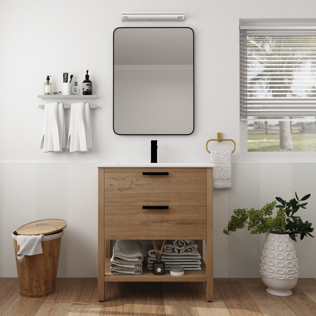 30 Inch Bathroom Vanity Plywood With 2 Drawers - W999S00061 - image - 1