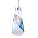 Windswept 1 Light Mini Pendant Blue & White - Blue / Silver by Uttermost - View 5