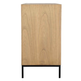 Lorenzo Geometric 2 Door Cabinet - Light Brown by Uttermost - View 5