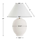 Rocio Ceramic Table Lamp - White by Uttermost - View 7