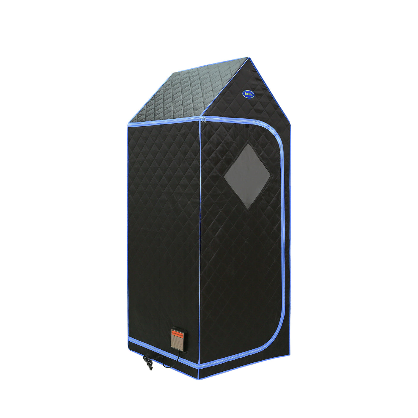 Portable Gothic Roof Plus Type Full Size Far Infrared Sauna tent. Spa, Detox ,Therapy and Relaxation at home.Larger Space,Stainless Steel Pipes Connector Easy to Install. FCC Certification--Black