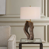 Namath Wood Table Lamp - Dark Brown / White by Uttermost - View 4