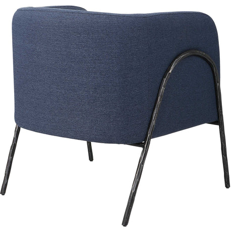 Jacobsen Barrel Chair Denim - Blue by Uttermost - View 5
