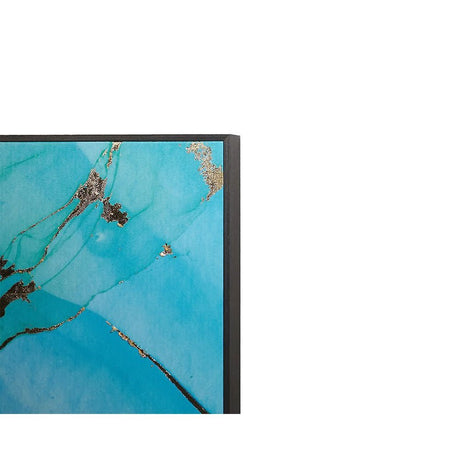 Blue Lagoon (Set Of 3) - 30" X 60" - Charcoal Floater Frame | Sunpan