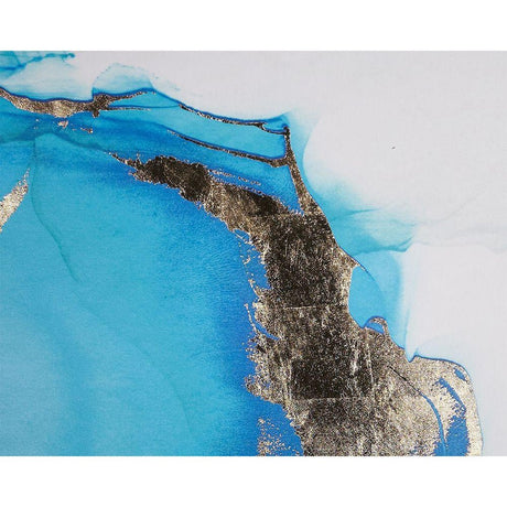 Blue Lagoon (Set Of 3) - 30" X 60" - Charcoal Floater Frame | Sunpan