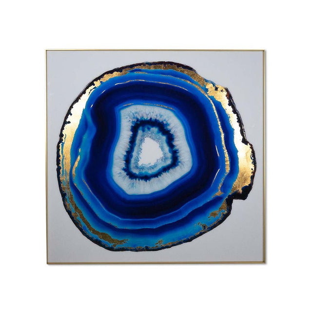 Blue Agate - 48" X 48" - Gold Frame | Sunpan | Home Elegance USA