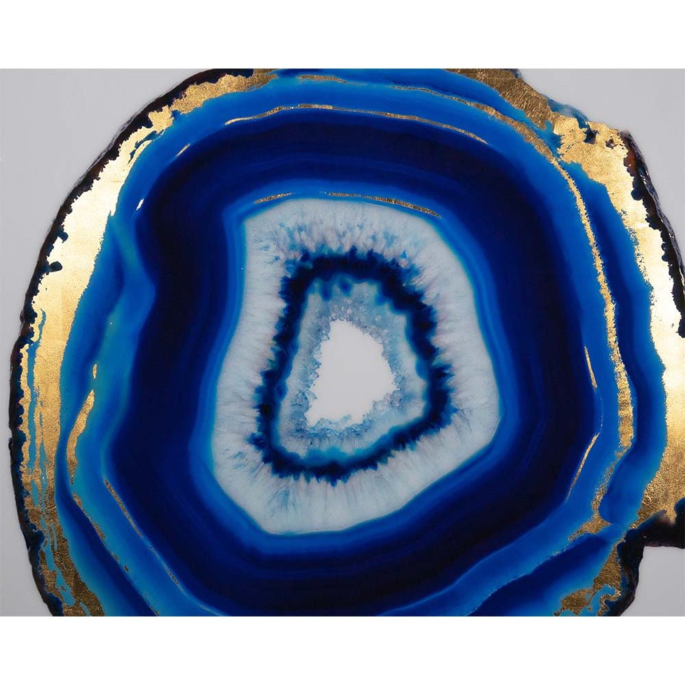 Blue Agate - 48" X 48" - Gold Frame | Sunpan - SUNPAN - A0327 - Home Elegance USA - 2