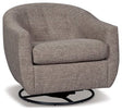 Ashley Taupe Upshur Swivel Glider Accent Chair | Home Elegance USA
