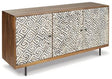Ashley Brown/Black/White Kerrings Accent Cabinet | Home Elegance USA