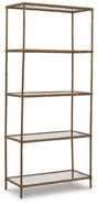 Ashley Antique Brass Finish Ryandale Bookcase | Home Elegance USA