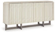 Ashley Distressed White Ornawel Accent Cabinet | Home Elegance USA