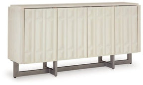 Ashley Distressed White Ornawel Accent Cabinet | Home Elegance USA