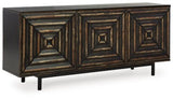 Ashley Distressed Black Fair Ridge Accent Cabinet - A4000573 - Home Elegance USA - 1