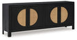 Ashley Black/Natural Cliffiings Accent Cabinet | Home Elegance USA
