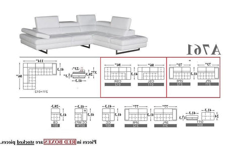 A761 Italian Leather Sectional | J&M - A761 - SKU178551L - image - 20