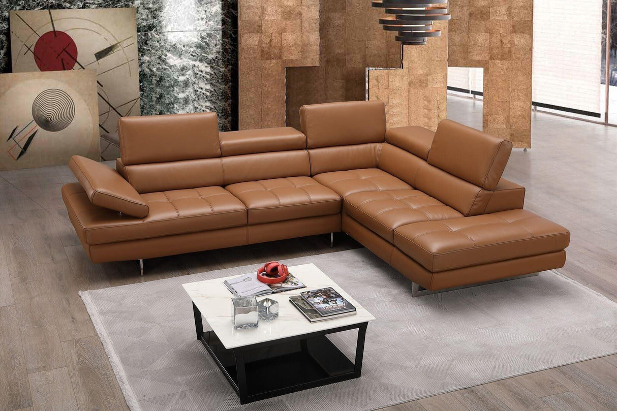 A761 Italian Leather Sectional | J&M | Home Elegance USA