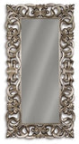 Ashley Antique Silver Finish Lucia Floor Mirror | Home Elegance USA