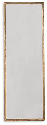 Ashley Antique Brass Finish Ryandale Floor Mirror - A8010265 - Home Elegance USA - 1