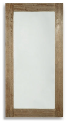 Ashley Distressed Brown Waltleigh Floor Mirror