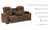 Thyme Owner's Box PWR REC Sofa with ADJ Headrest - Faux Leather | Ashley