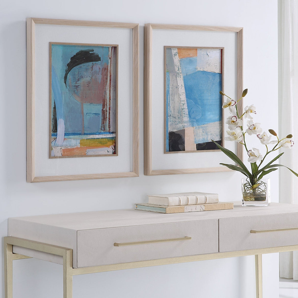 Brilliant Clouds Abstract Prints - Set Of 2 | Uttermost | Home Elegance USA
