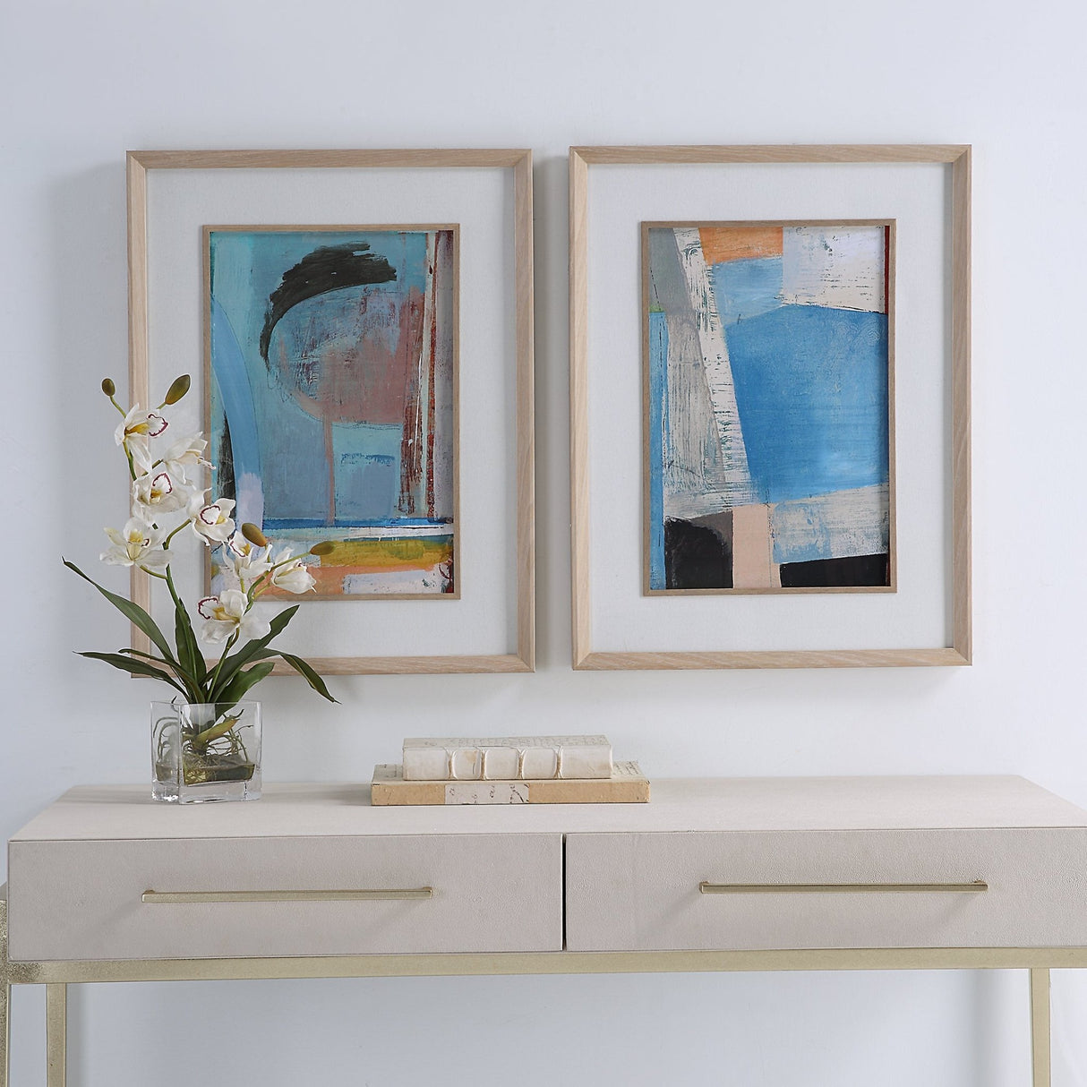 Brilliant Clouds Abstract Prints - Set Of 2 | Uttermost | Home Elegance USA
